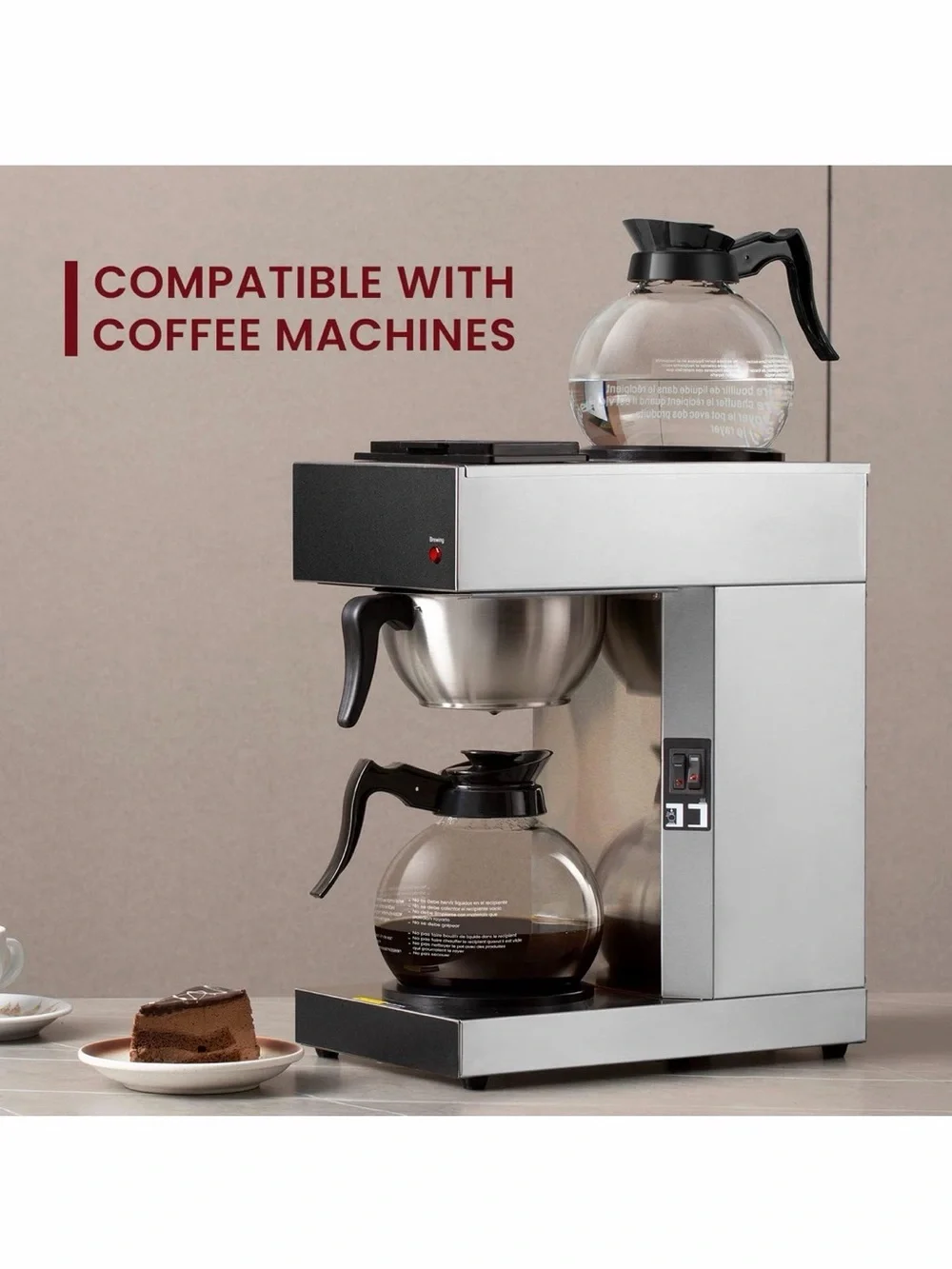 SYBO Coffee☕️Pot Decanter, 12-Cup Glass Coffee☕️Decanter Black GDB-12